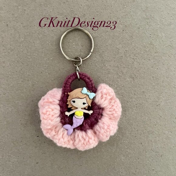 Handmade Bag Charm, Keychain Charm, Crochet Gift, Charm With Bird House - Picture 2 of 7